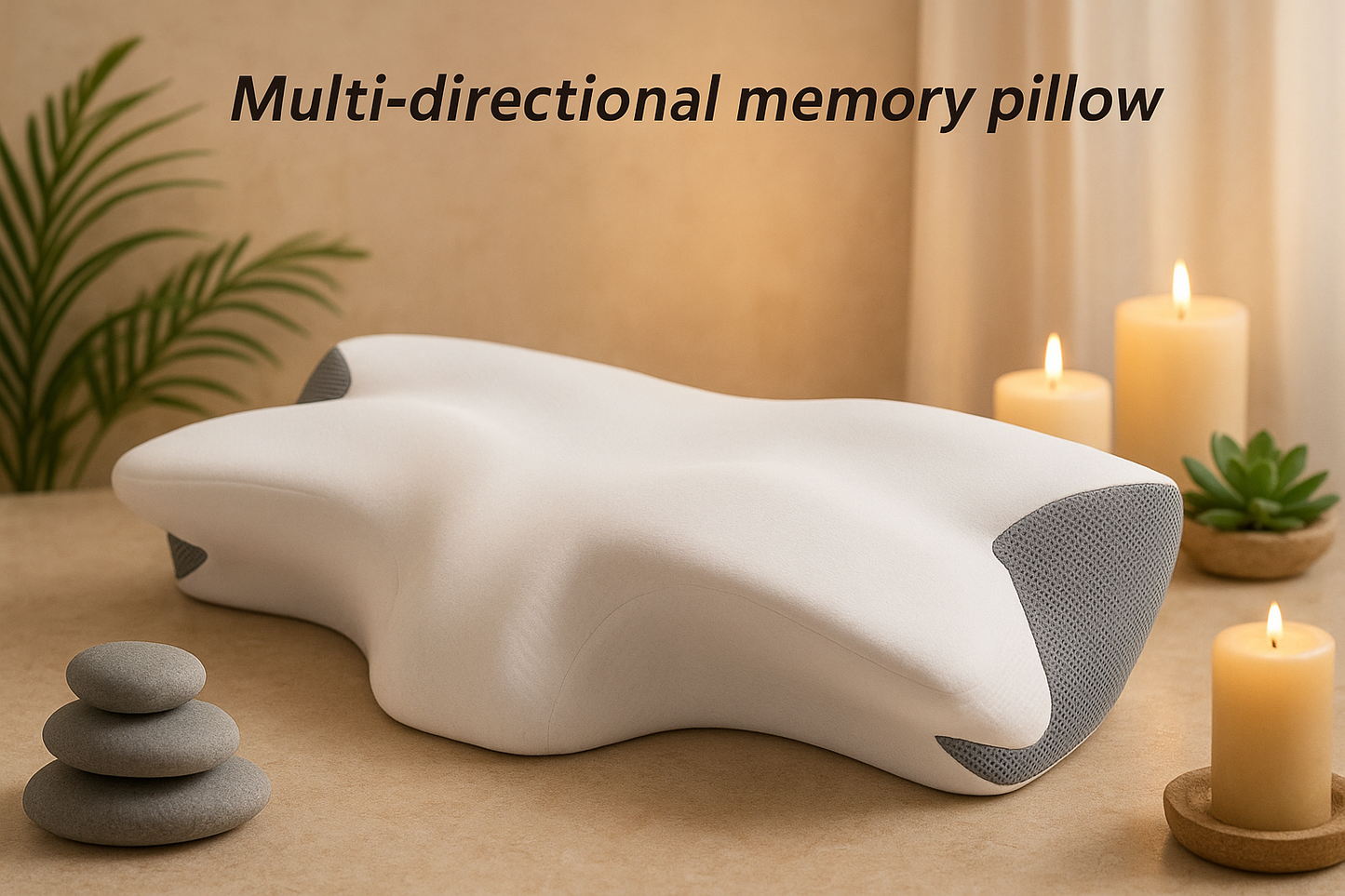 Anti-Neck Pain Memory Foam Pillow - Revolutionary 2-in-1 Dual Height Design (11.5cm/8cm), Ergonomic Contour Shape Eliminates Morning Stiffness, Wake Up Refreshed Every Day